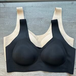 SheCurve Lifting Wire Free Jelly Bra Lot of 2 Black Nude 5XL